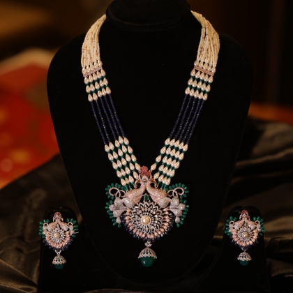 Majestic Peacock Radiance Necklace Set