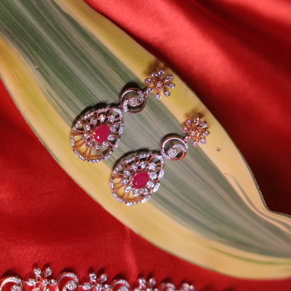 Ruby Elegance Diamond Necklace Set